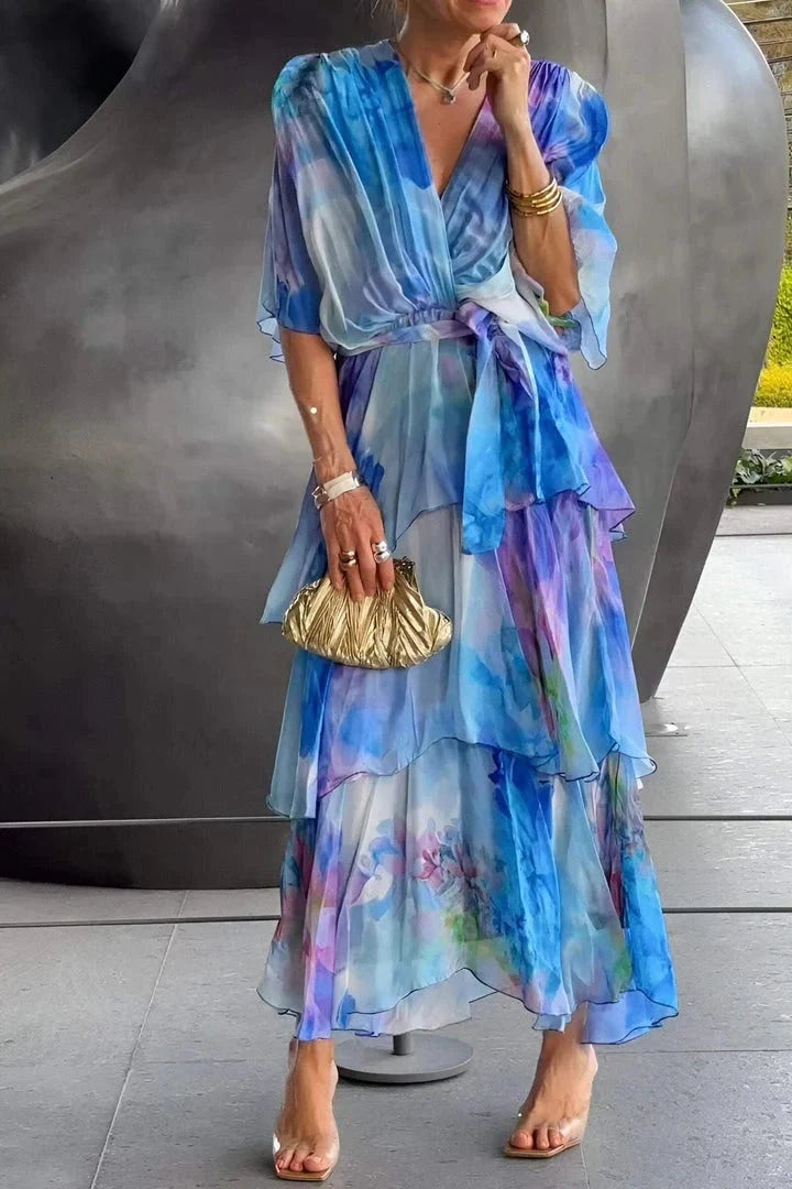 tie dye maxi dress with sleeves Fleur Size medium measures 61 Size:11.0 Thermal Wear Women's Cotton Blend Cable