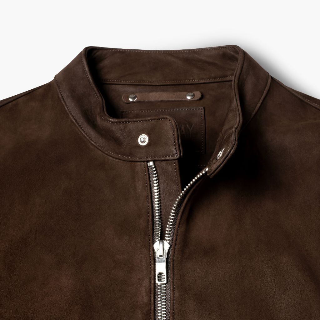 Men's Racer Jacket with Banded Collar | Smart Casual Jacket for Autumn and Winter