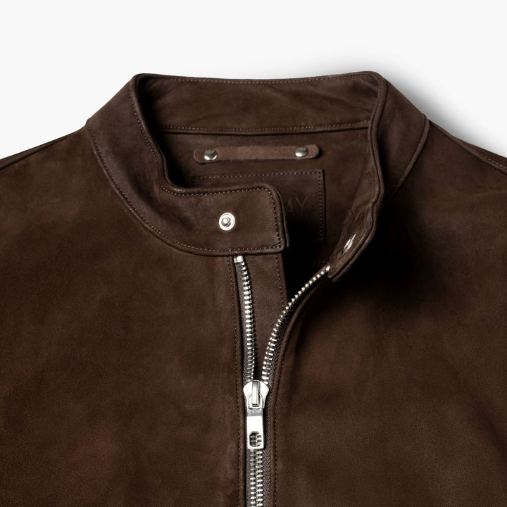 Men's Racer Jacket with Banded Collar | Smart Casual Jacket for Autumn and Winter