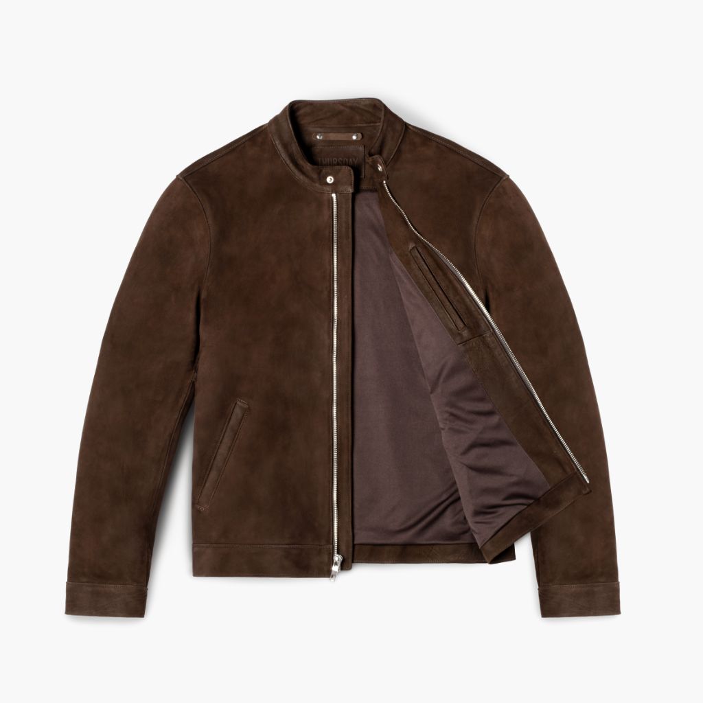 Men's Racer Jacket with Banded Collar | Smart Casual Jacket for Autumn and Winter