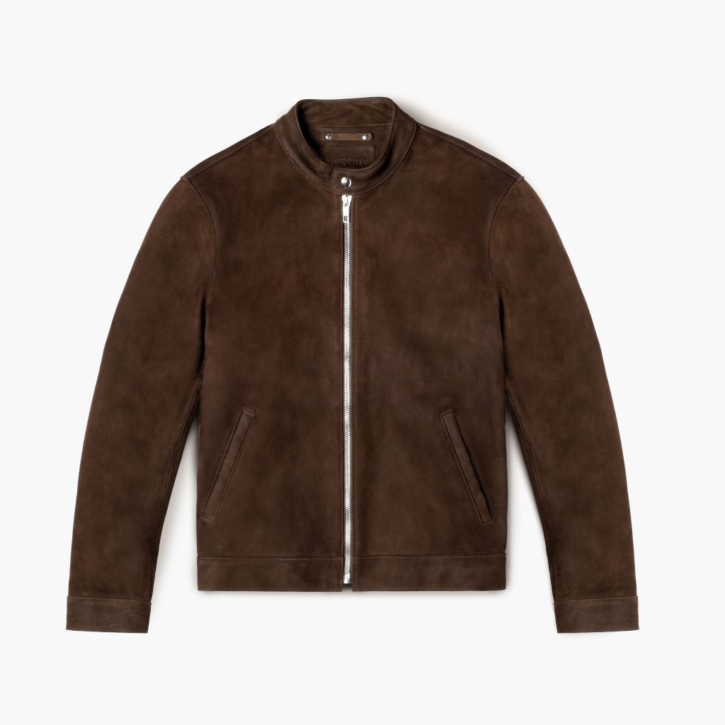Men's Racer Jacket with Banded Collar | Smart Casual Jacket for Autumn and Winter