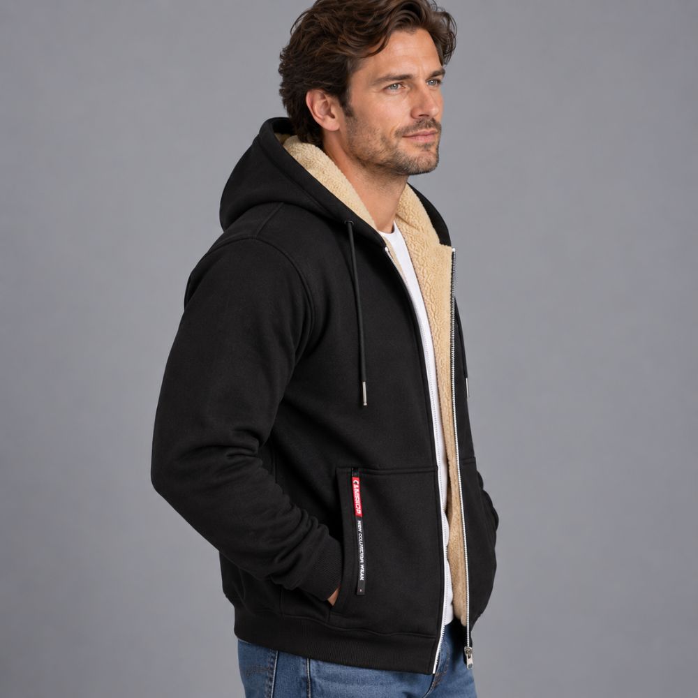 Men’s Knitted Cardigan | Wool-Lined Warm Winter Wear