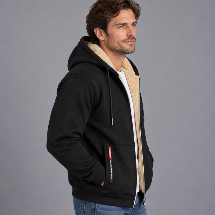 Men’s Knitted Cardigan | Wool-Lined Warm Winter Wear