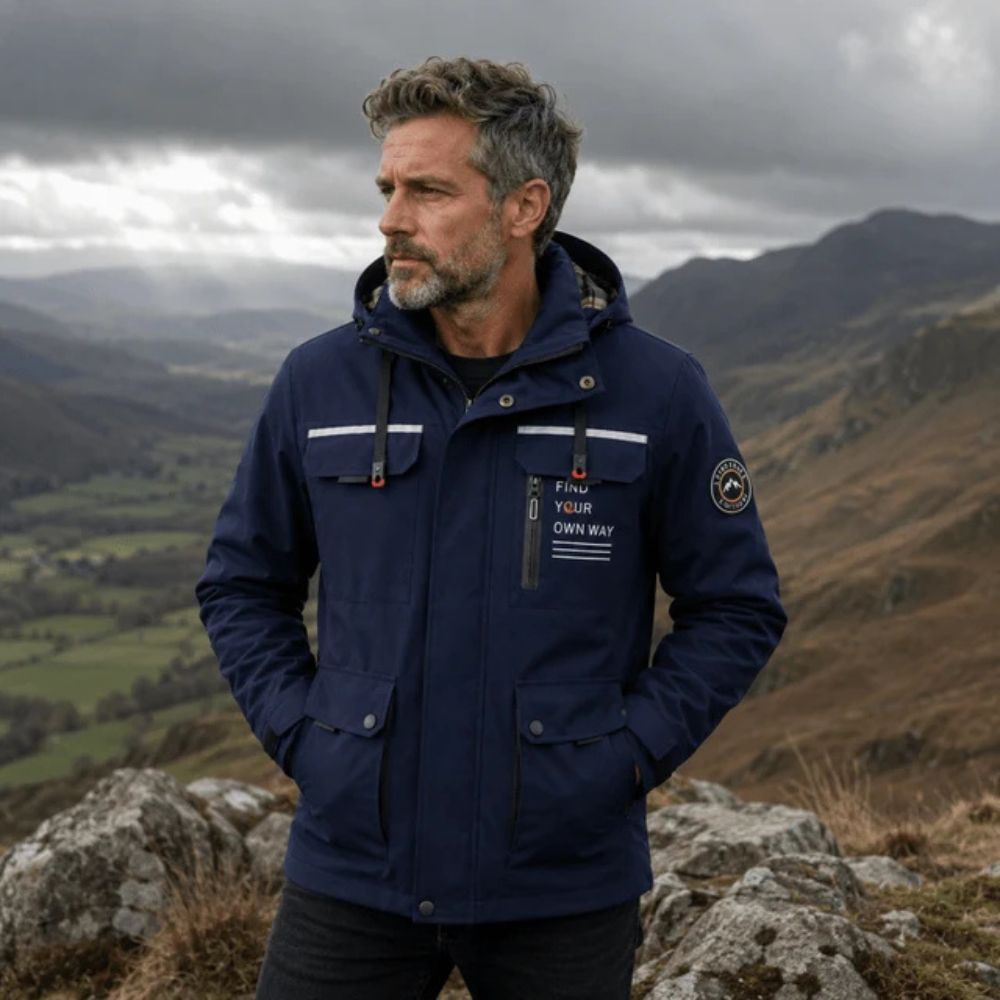 Men’s Waterproof Winter Jacket with Hood | Cold & Rainy Weather