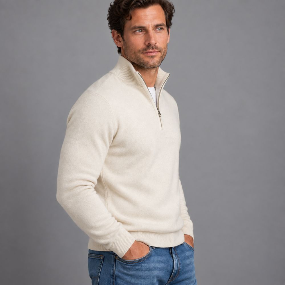 Men’s Half-Zip Sweater | Regular Fit Autumn & Winter Wear