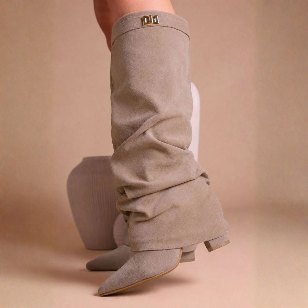 Women’s Autumn Knee High Block Heel Boots | Elegant & Comfortable