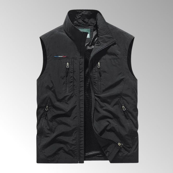 Men’s Zip-Up Outdoor Vest | Stand-Up Collar Autumn Layering