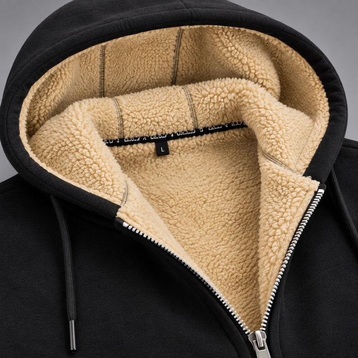 Men’s Knitted Cardigan | Wool-Lined Warm Winter Wear