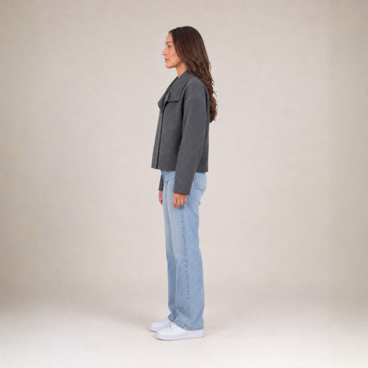 Women’s Jacket Double-Button Closure | Autumn Everyday Wear