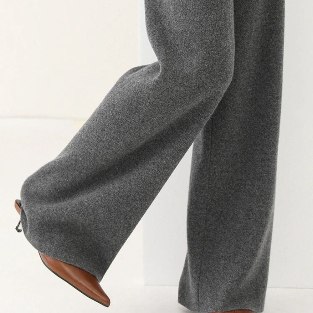 Women’s Merino Wool Trousers | High-Waisted Autumn & Winter Wear