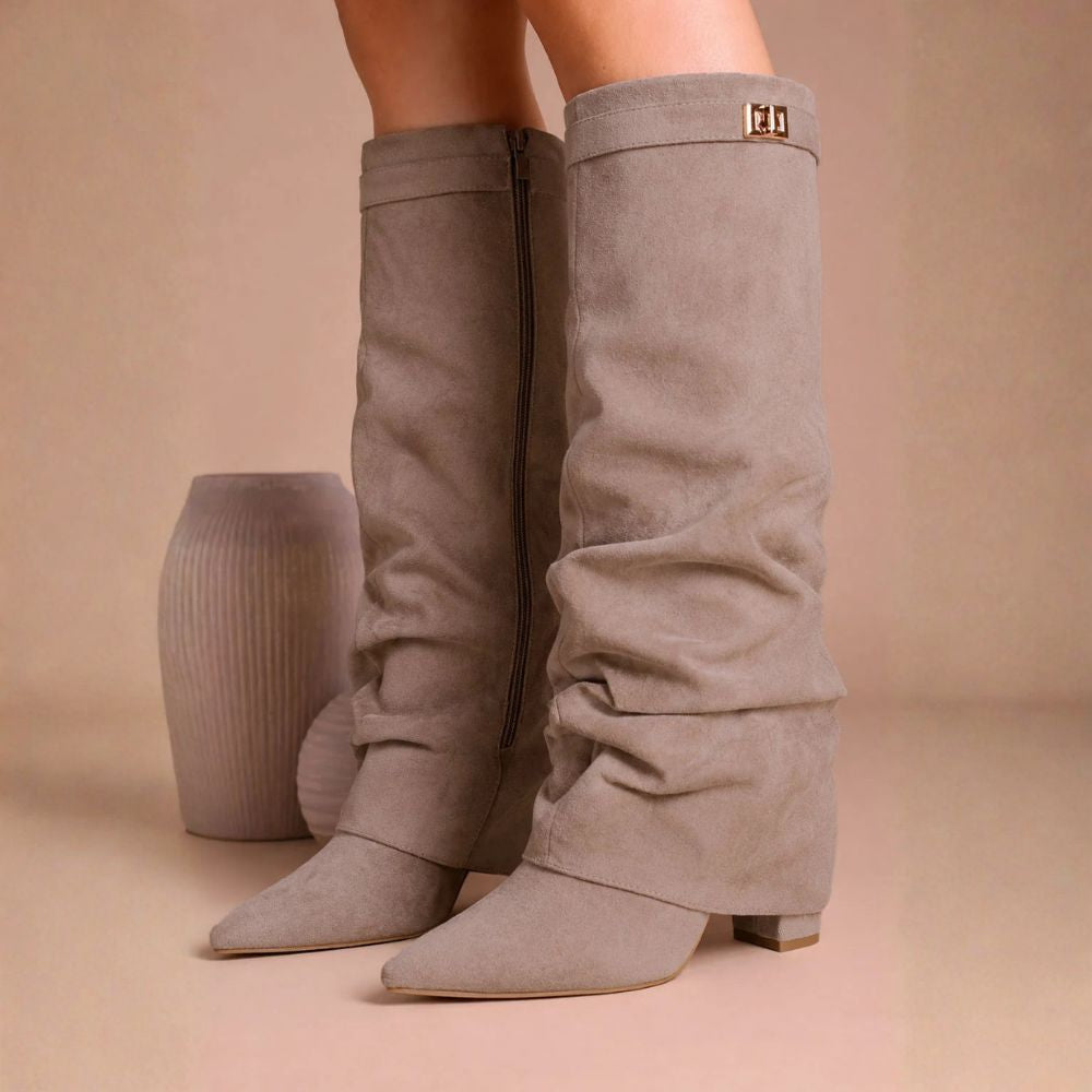 Women’s Autumn Knee High Block Heel Boots | Elegant & Comfortable