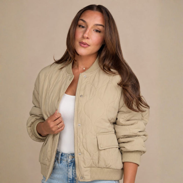 Women’s Lined Bomber Jacket | Autumn Everyday Wear