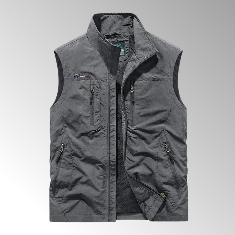 Men’s Zip-Up Outdoor Vest | Stand-Up Collar Autumn Layering