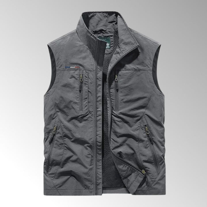 Men’s Zip-Up Outdoor Vest | Stand-Up Collar Autumn Layering