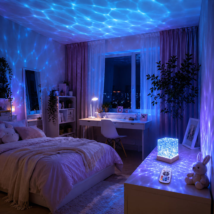 16-colour water ripple ambient night light projector lamp