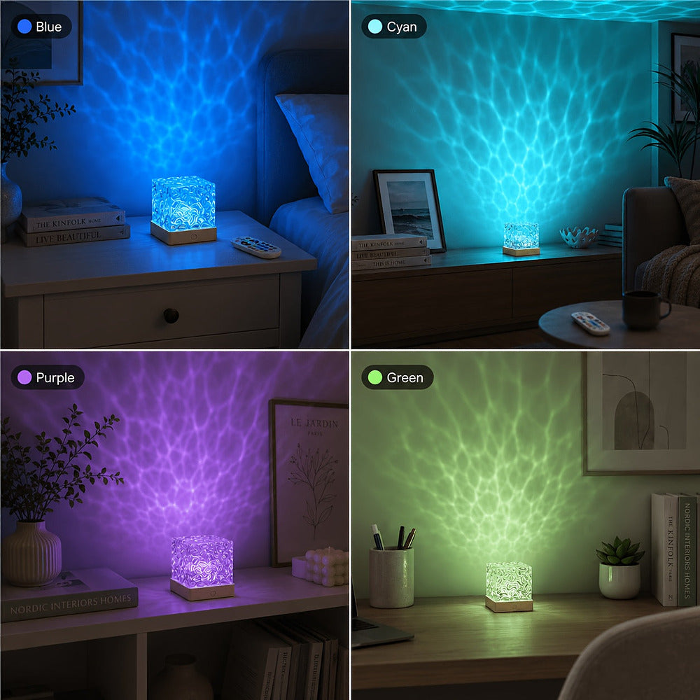 16-colour water ripple ambient night light projector lamp
