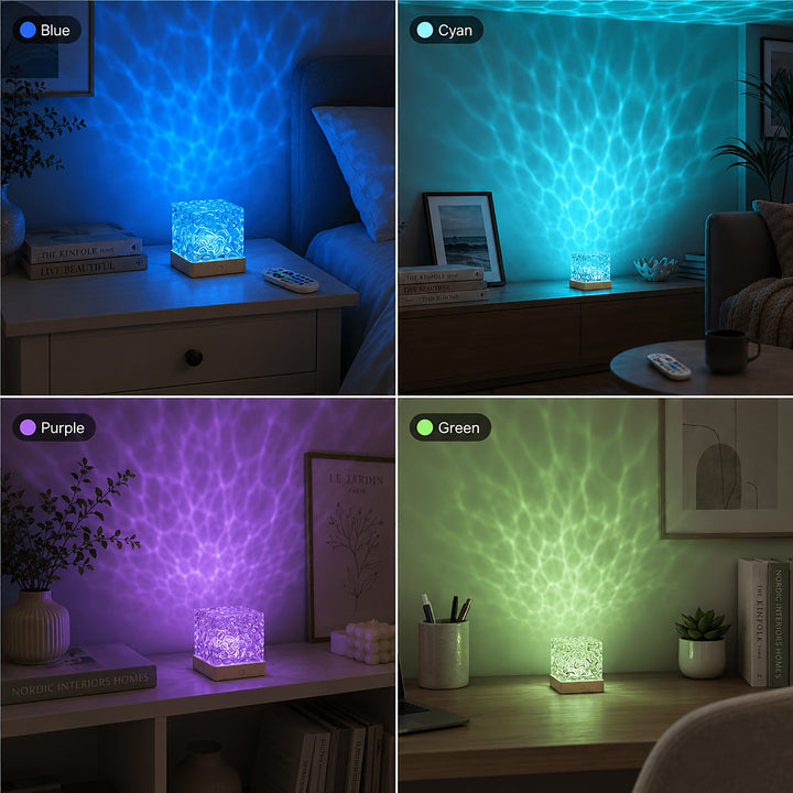 16-colour water ripple ambient night light projector lamp