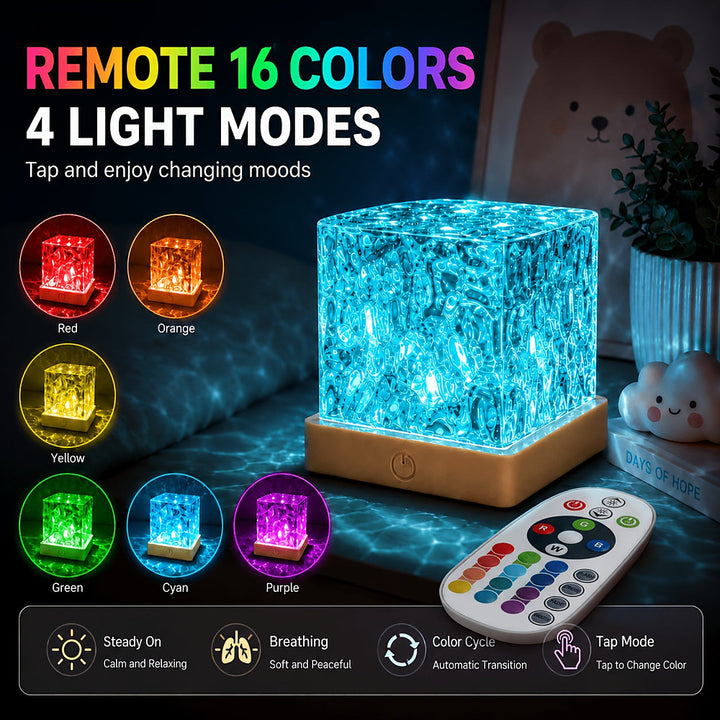 16-colour water ripple ambient night light projector lamp
