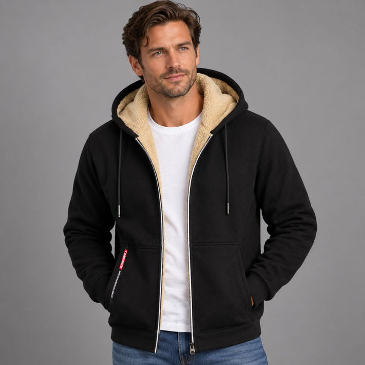 Men’s Knitted Cardigan | Wool-Lined Warm Winter Wear