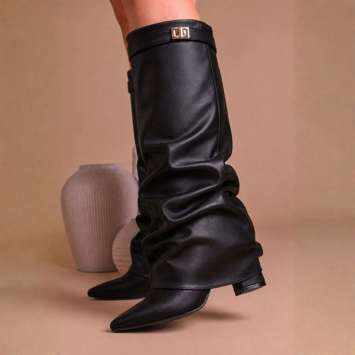 Women’s Autumn Knee High Block Heel Boots | Elegant & Comfortable