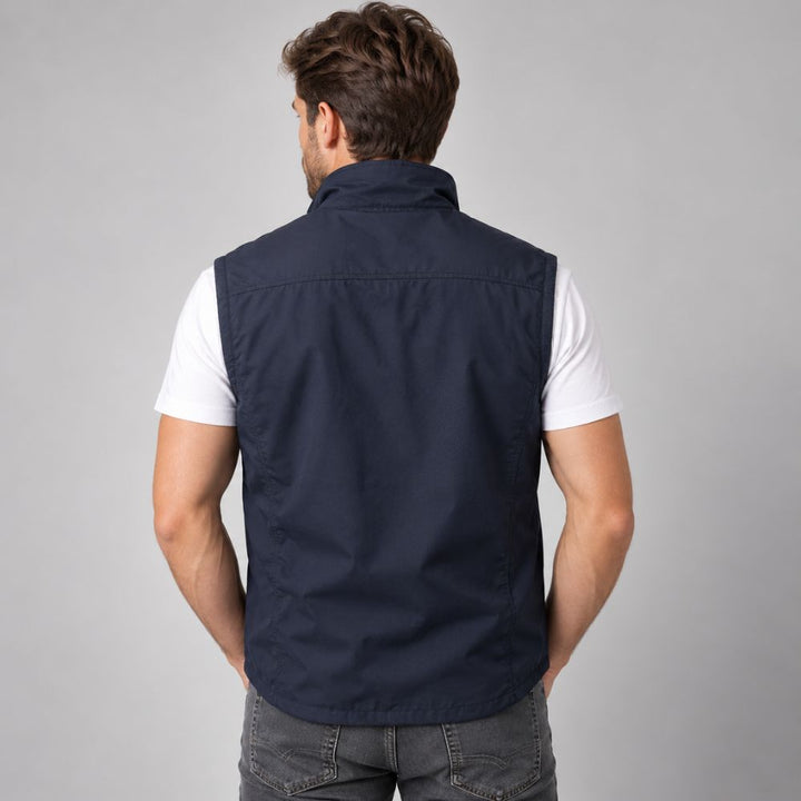 Men’s Zip-Up Outdoor Vest | Stand-Up Collar Autumn Layering