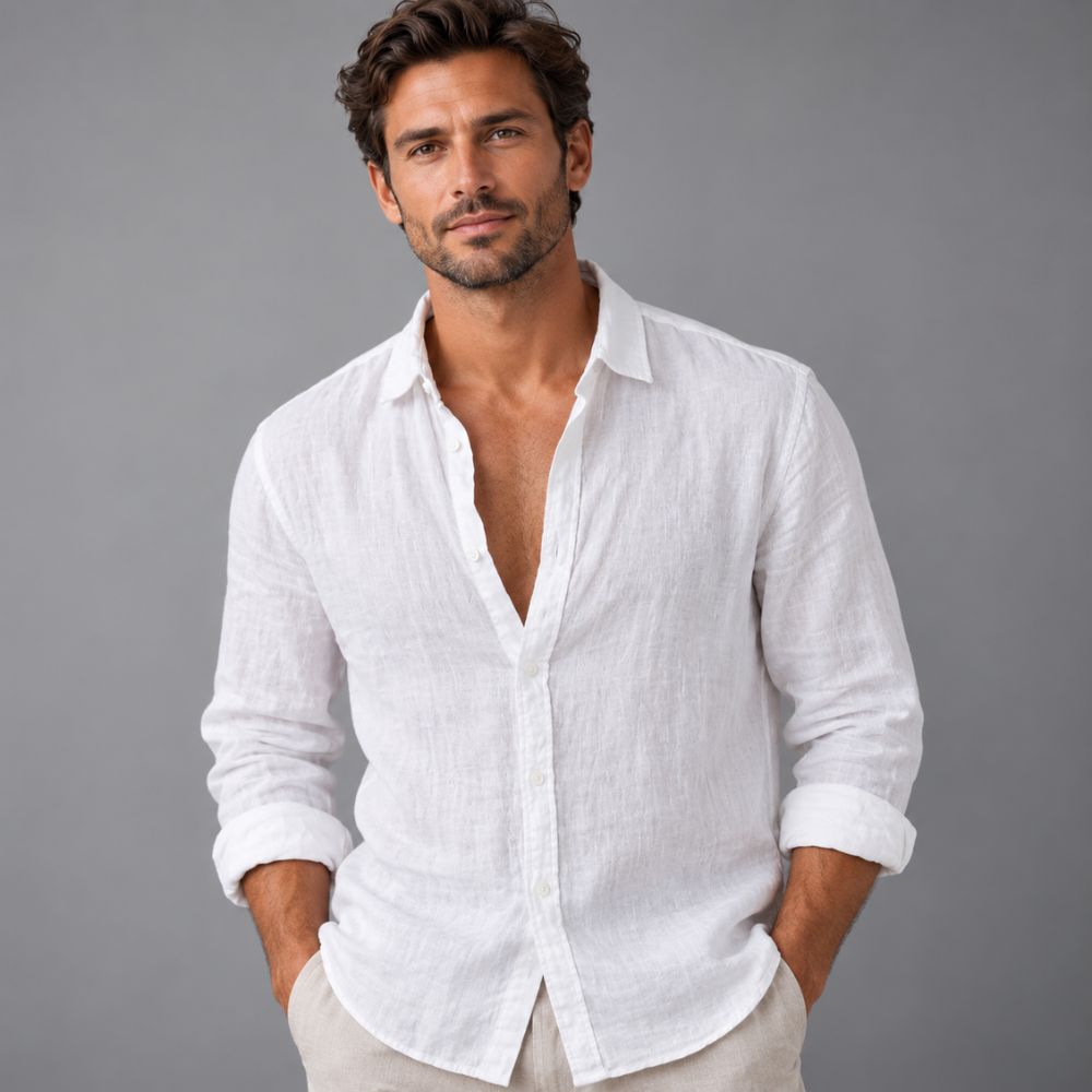 Men’s Linen Shirt | Casual & Airy Autumn Wear