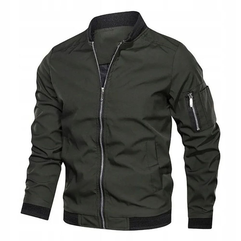 Men’s Bomber Jacket with Zip Details | Modern Casual Outerwear