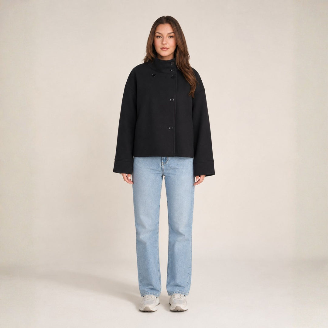 Women’s Jacket Double-Button Closure | Autumn Everyday Wear