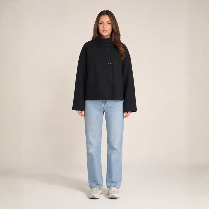 Women’s Jacket Double-Button Closure | Autumn Everyday Wear