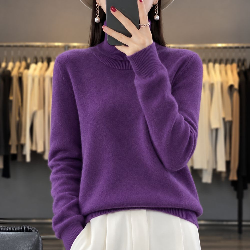 Women’s Cotton Turtleneck Sweater | Autumn & Winter Casual & Office Wear