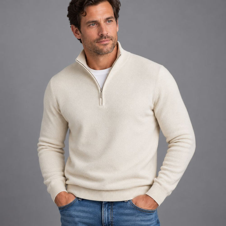 Men’s Half-Zip Sweater | Regular Fit Autumn & Winter Wear