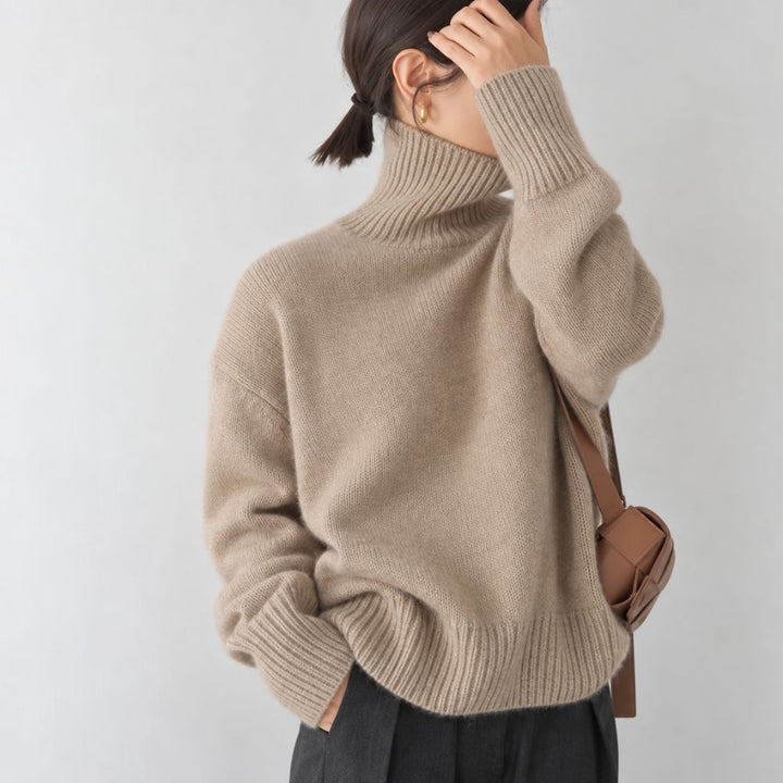 Women’s Oversized Turtleneck Sweater | Soft Autumn & Winter Knitwear