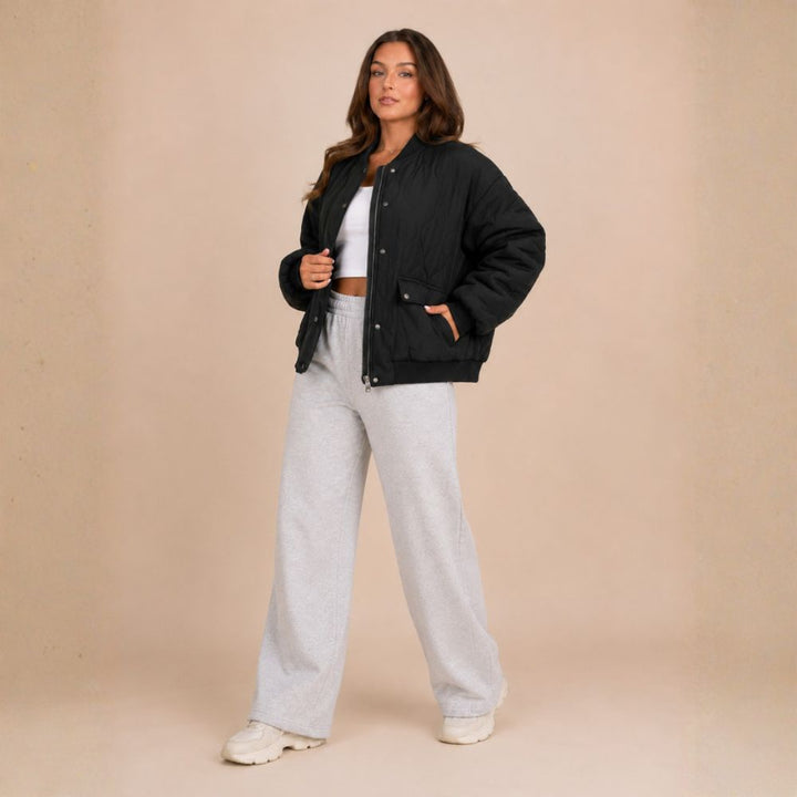 Women’s Lined Bomber Jacket | Autumn Everyday Wear