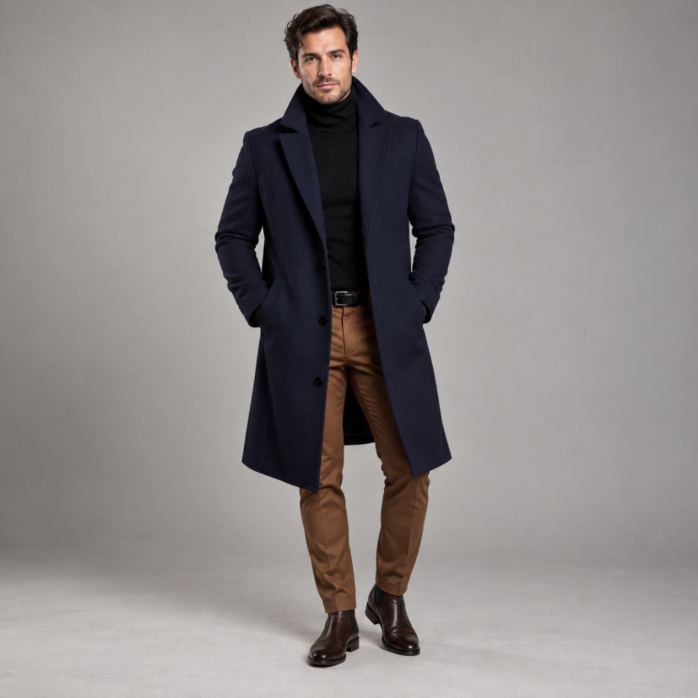 Men’s Formal Wool Overcoat | Classic Winter Style