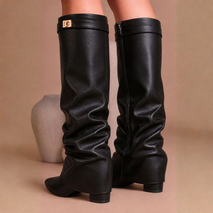 Women’s Autumn Knee High Block Heel Boots | Elegant & Comfortable