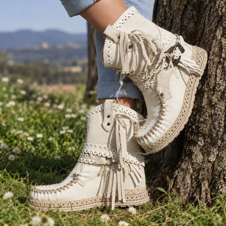 Women’s Boho Western Fringe Boots | Autumn & Winter Footwear