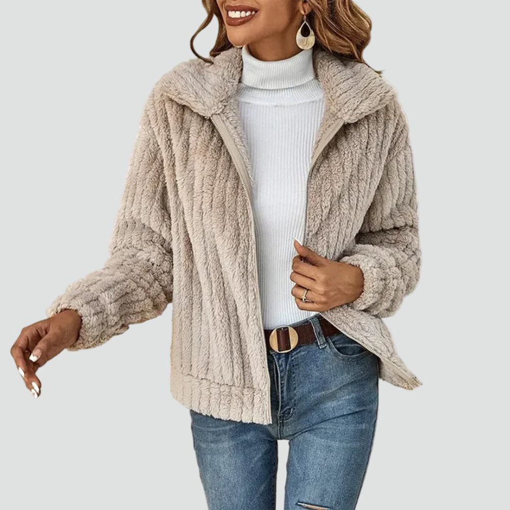 Women’s Lined Fleece Jacket | Warm Zip-Up Autumn & Winter Wear