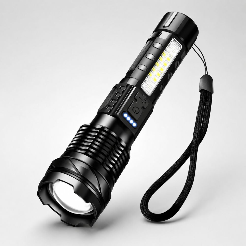 Rechargeable LED Flashlight | 5000 Lumen Outdoor Torch for Autumn & Winter
