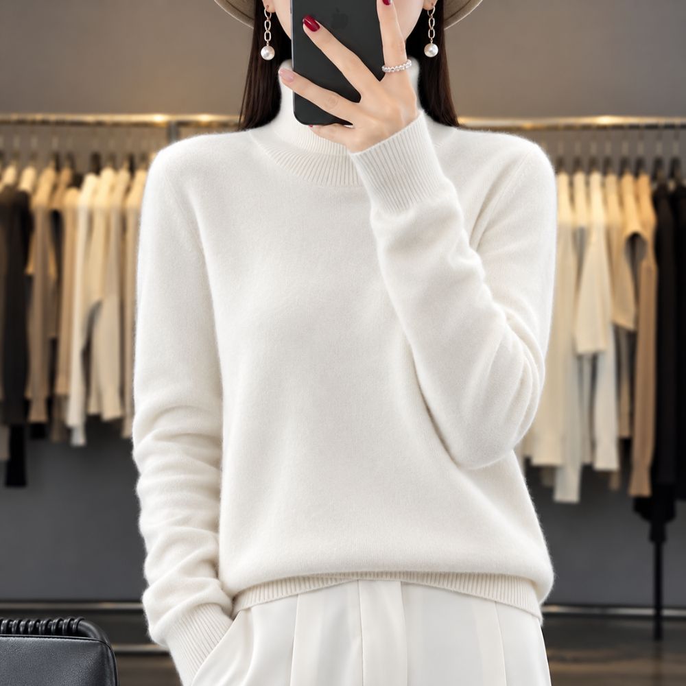 Women’s Cotton Turtleneck Sweater | Autumn & Winter Casual & Office Wear