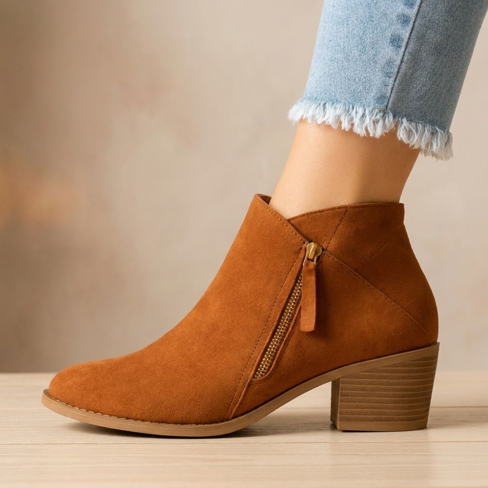 Women’s Orthopaedic Ankle Boots | Side-Zip Block Heel Autumn & Winter Footwear