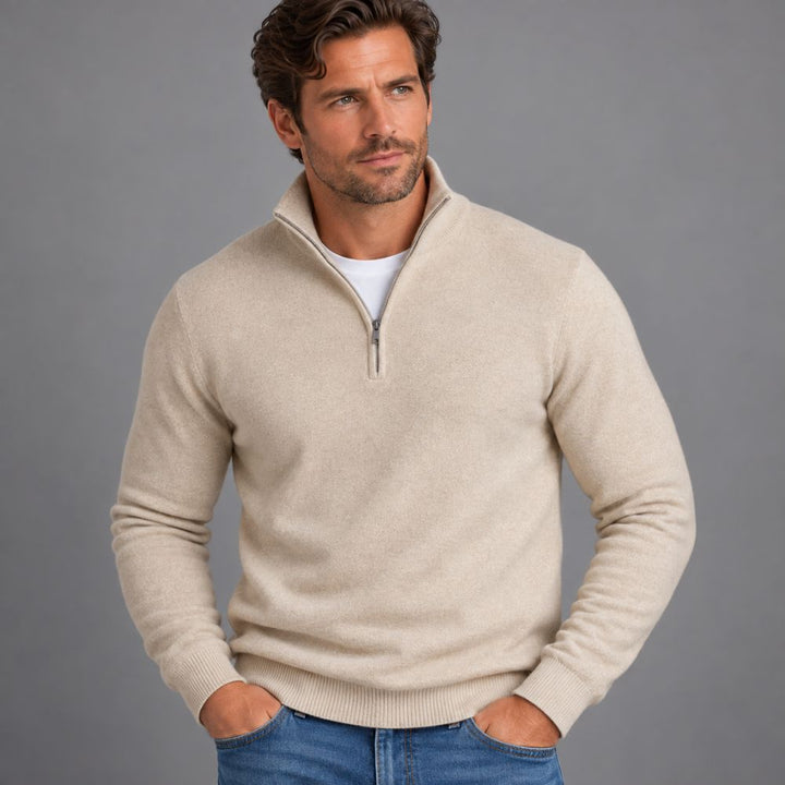Men’s Half-Zip Sweater | Regular Fit Autumn & Winter Wear