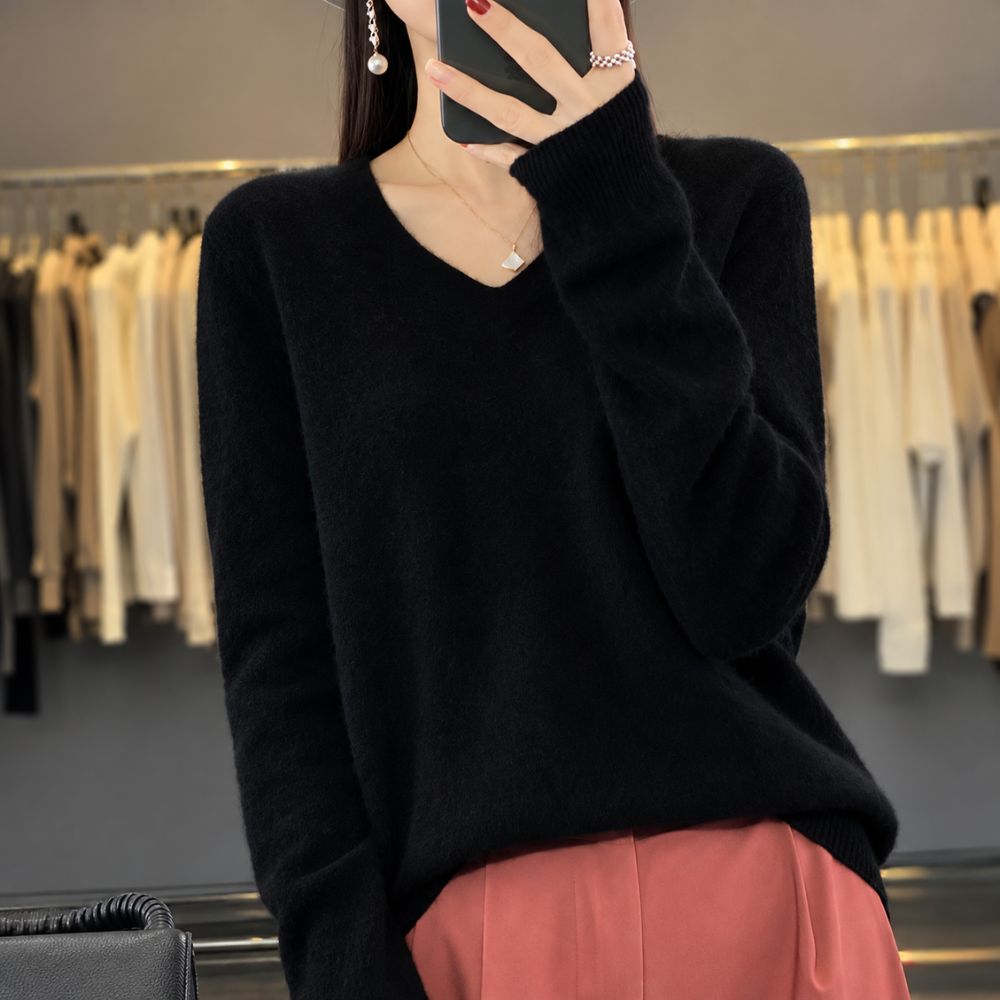 Women’s V-Neck Cashmere Sweater | Warm For Autumn & Winter Wear