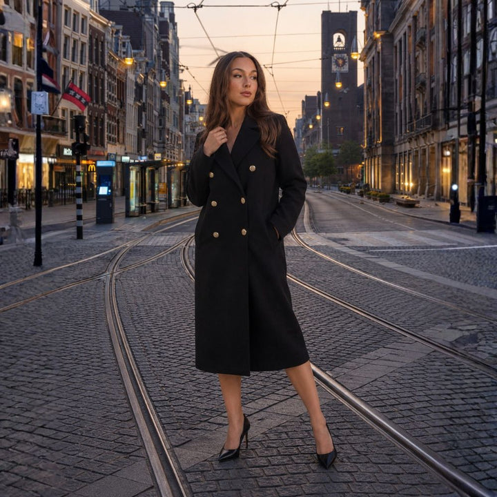 Women’s Coat Double-Button Closure | Autumn & Winter Wear