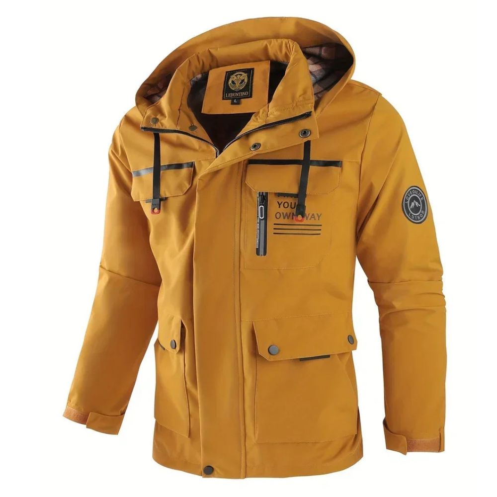 Men’s Waterproof Winter Jacket with Hood | Cold & Rainy Weather