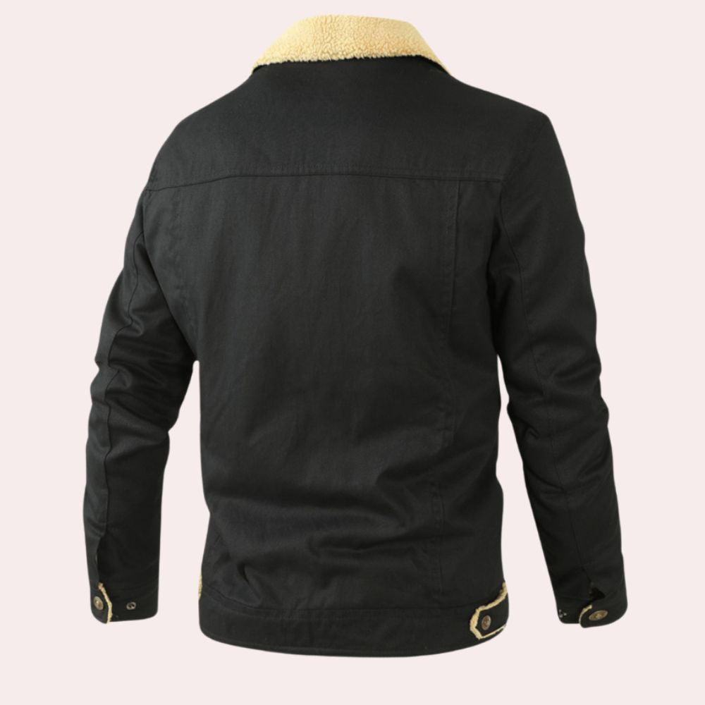 Men’s Sherpa-Lined Winter Jacket | Warm & Cosy Cold-Weather Wear