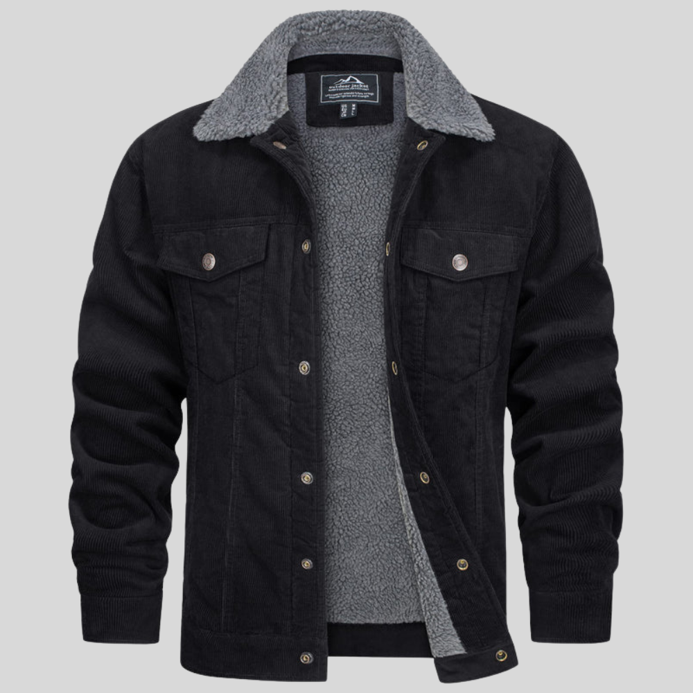 Men's Plush Lined Trucker Jacket | Warm Casual Jacket for Autumn and Winter