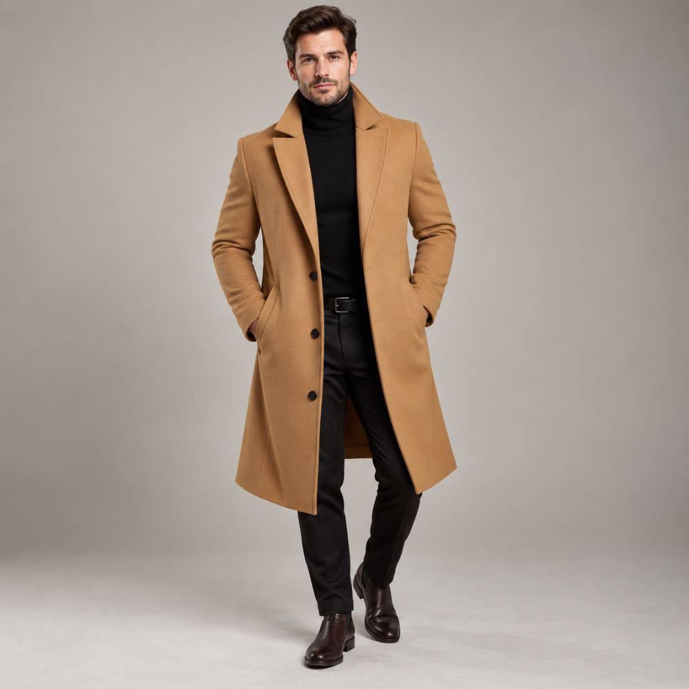 Men’s Formal Wool Overcoat | Classic Winter Style
