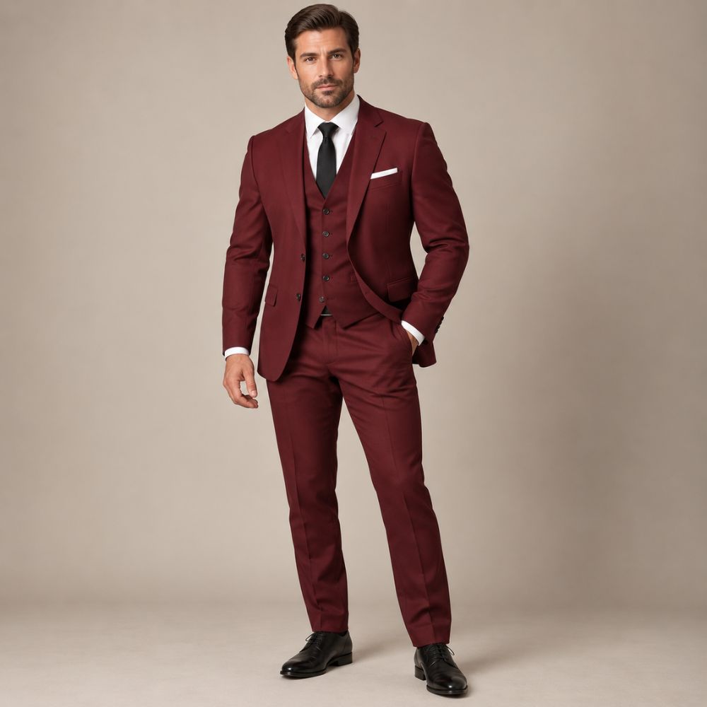 Men’s Three-Piece Slim-Fit Suit | Modern Formal & Occasion Wear