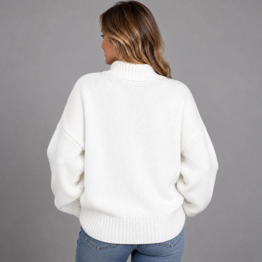 Women’s Wool-Blend Turtleneck Sweater | Knitted Autumn & Winter Wear