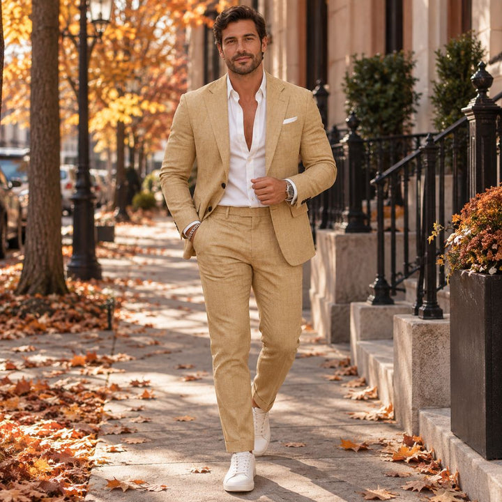 Men’s Slim-Fit Blazer & Trouser Set | Smart Autumn & Winter Wear